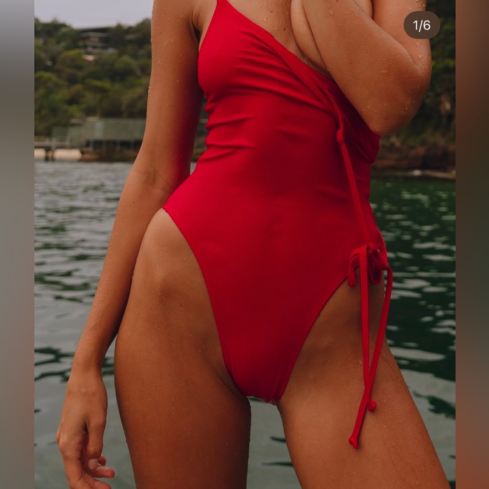 Daily Drills Red One Pieces Bathing Suit